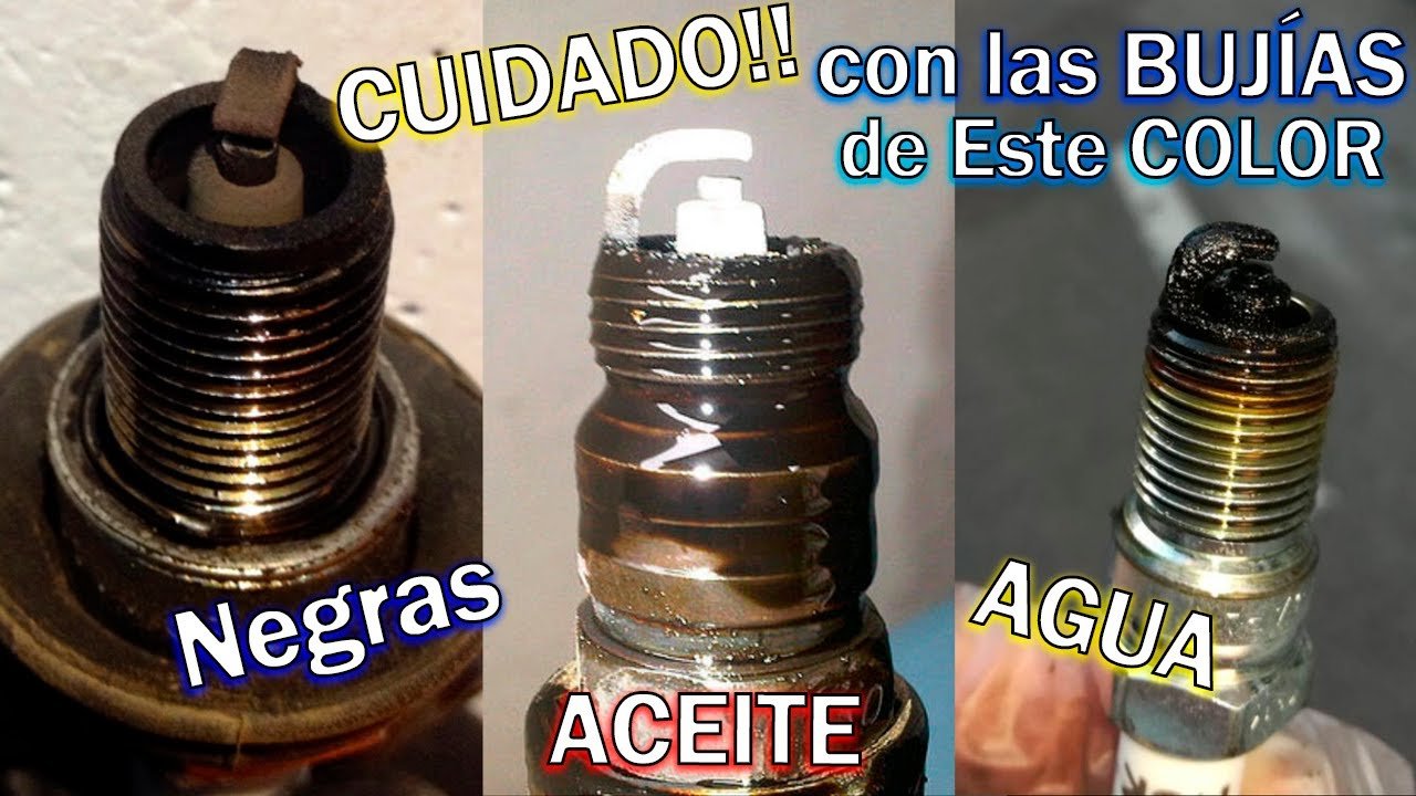 que pasa si donde van las bujias tiene agua o aceite