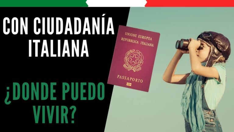 En qué países puedo vivir con la ciudadanía italiana