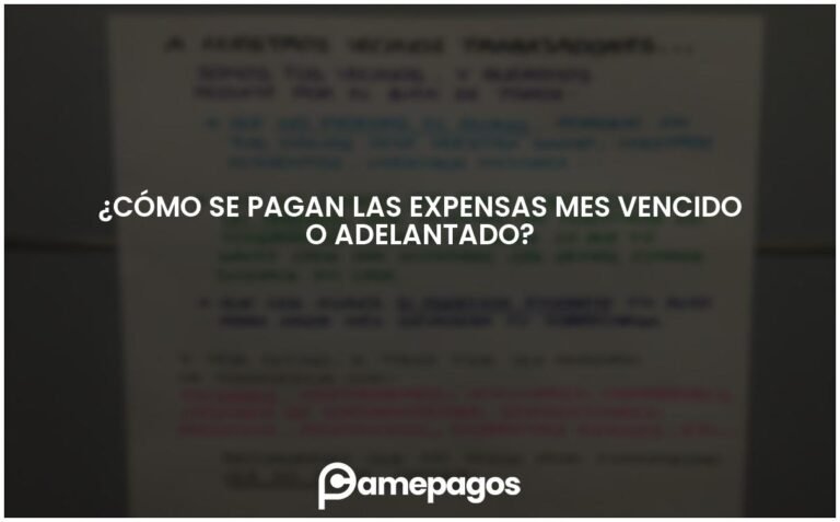 Las expensas se pagan a mes vencido o adelantado 2 Las expensas se pagan a mes vencido o adelantado