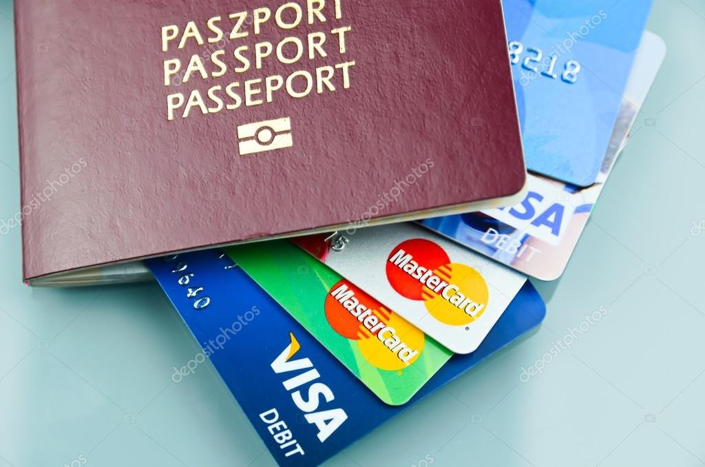 pasaporte y tarjeta de credito visa