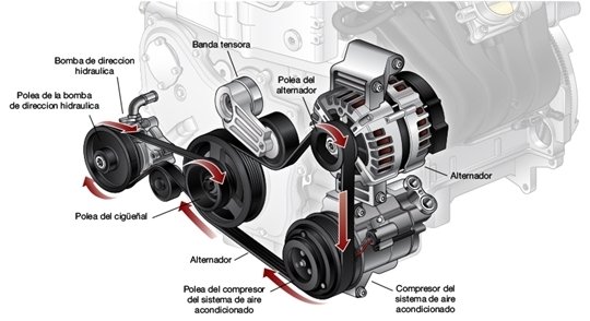 Qué función cumple la correa Poly V